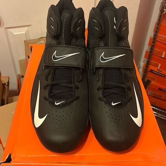Nike air zoom boss shark football cleats black / white 310964 011 88472656945014